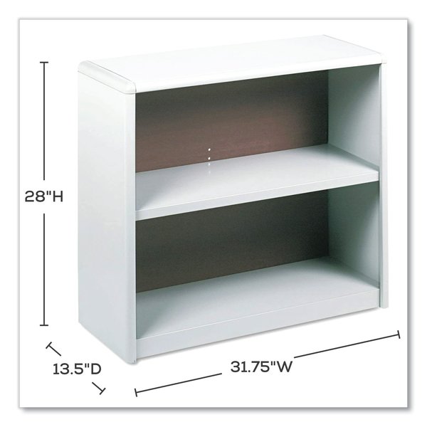 Safco ValueMate Economy Bookcase, Two-Shelf, 31.75w x 13.5d x 28h, Gray 7170GR